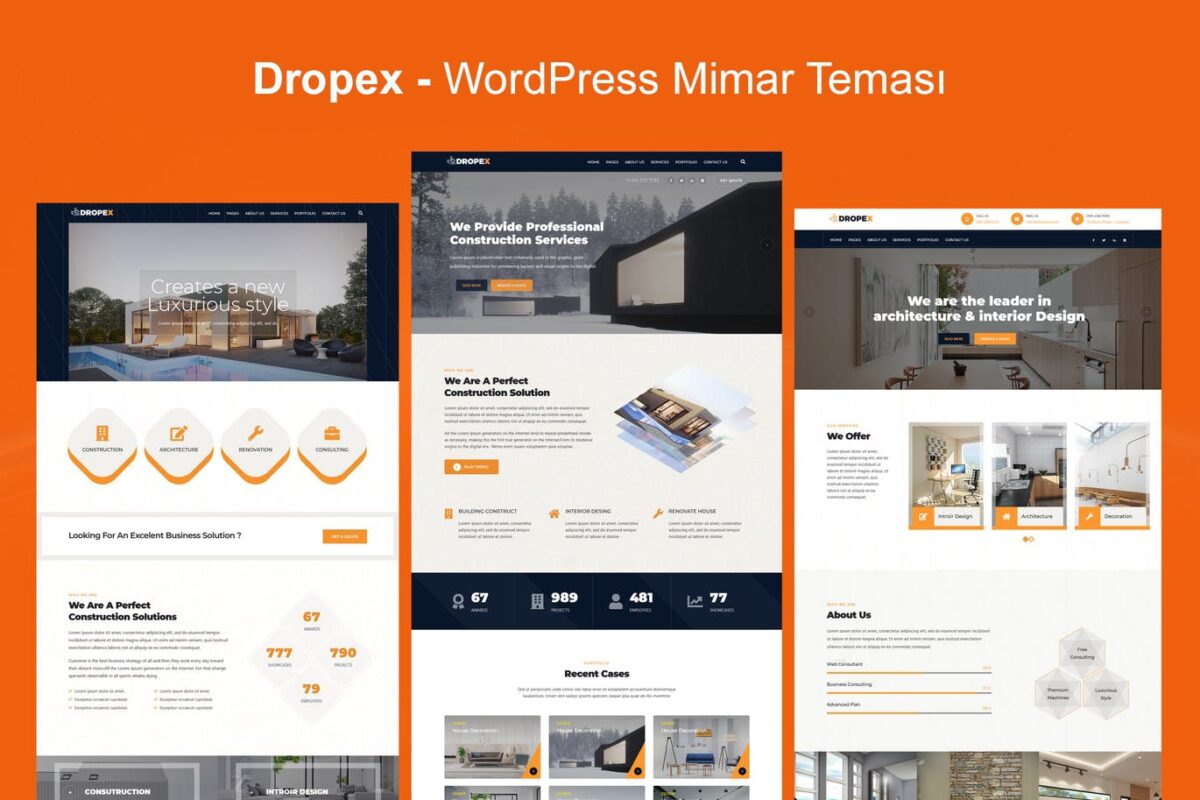 wordpress mimar teması