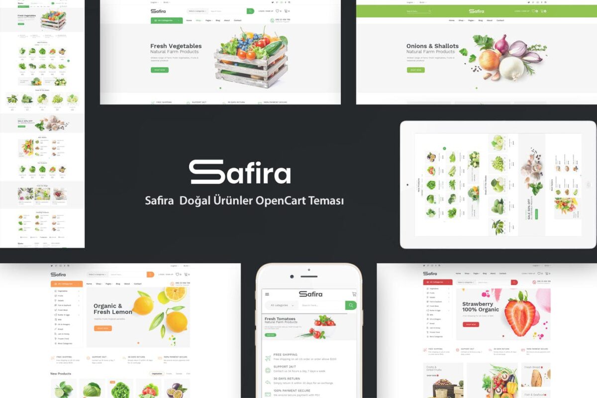 Safira Doğal Ürünler OpenCart Teması