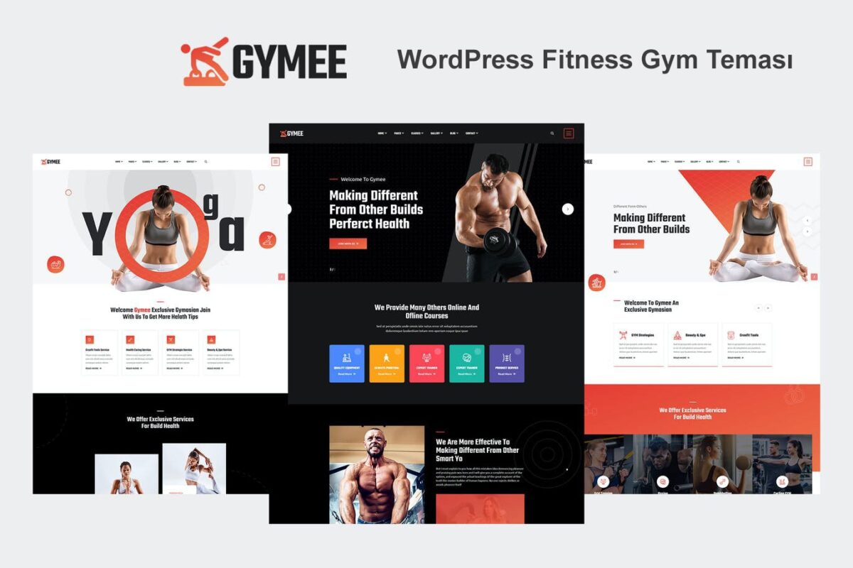 gymee wordpress fitness gym teması