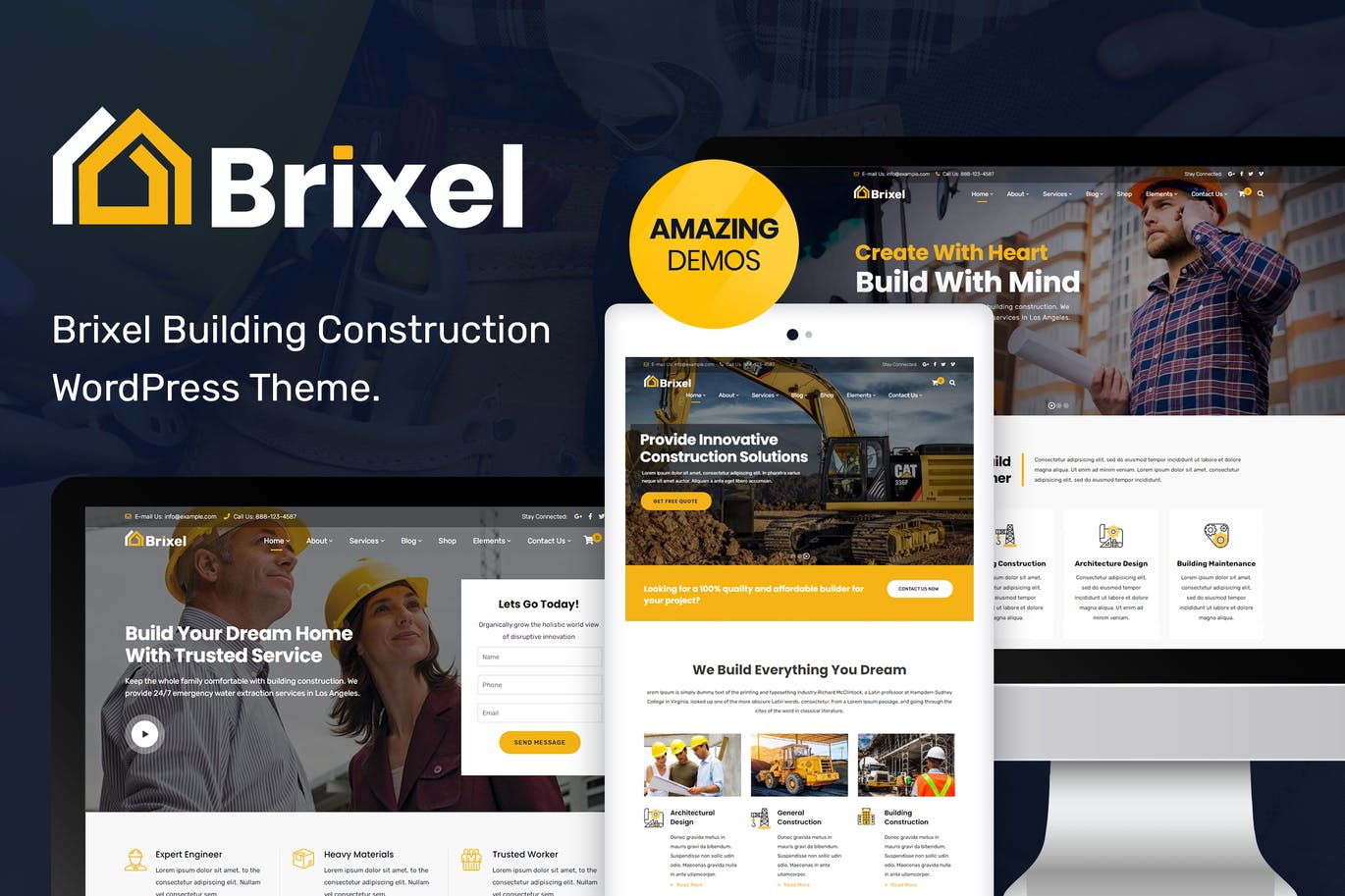 brixel wordpress i̇nşaat teması