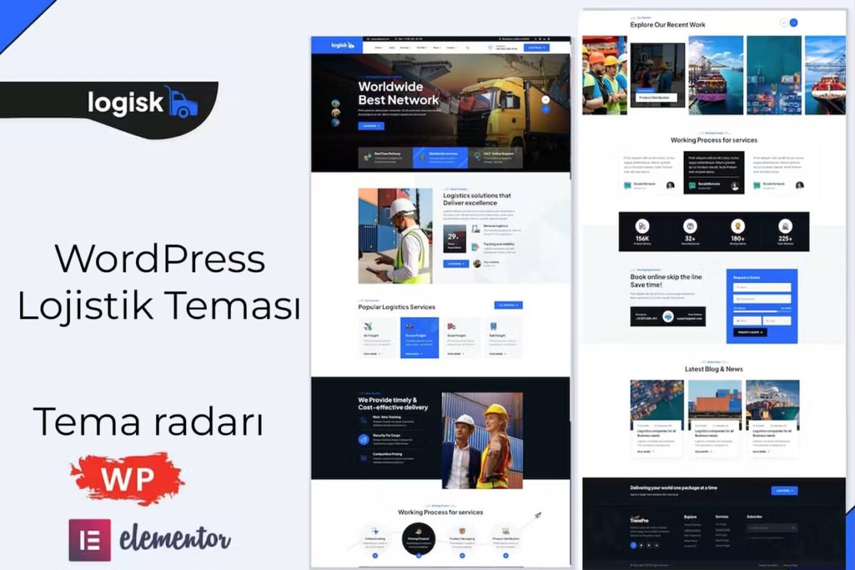 wordpress lojistik teması