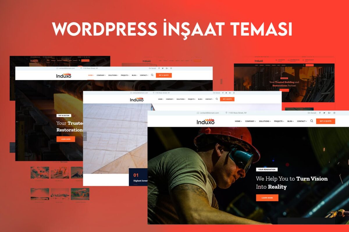 wordpress inşaat teması